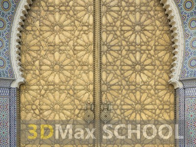 Текстуры средневековых дверей с мавританским узором - 6