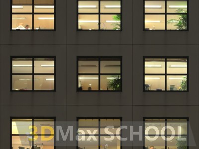 Текстуры фасадов зданий ночью - 38