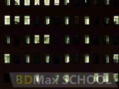 Текстуры фасадов зданий ночью - 46
