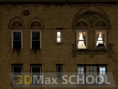 Текстуры фасадов зданий ночью - 26