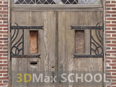 Текстуры деревянных двустворчатых дверей - 19