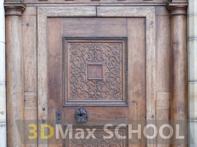 Текстуры деревянных дверей с орнаментами и украшениями - 29