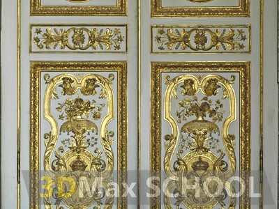 Текстуры деревянных дверей с орнаментами и украшениями - 5