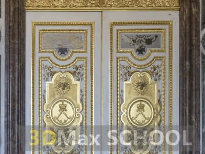 Текстуры деревянных дверей с орнаментами и украшениями - 96