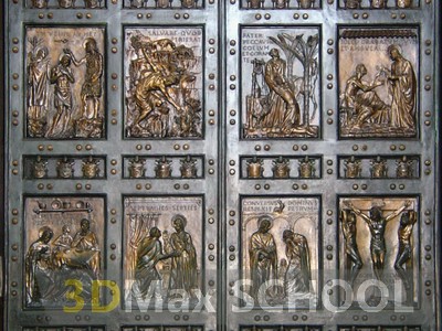 Текстуры металлических дверей с орнаментом - 6