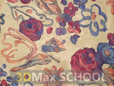 Текстуры ткани с цветами - 137